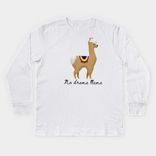 Drama llama Kids Long Sleeve T-Shirt